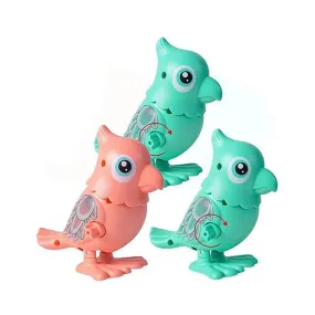 Colorful Key Wind up Parrot Toys for Kids Pack of- 3 (Assorted Color)