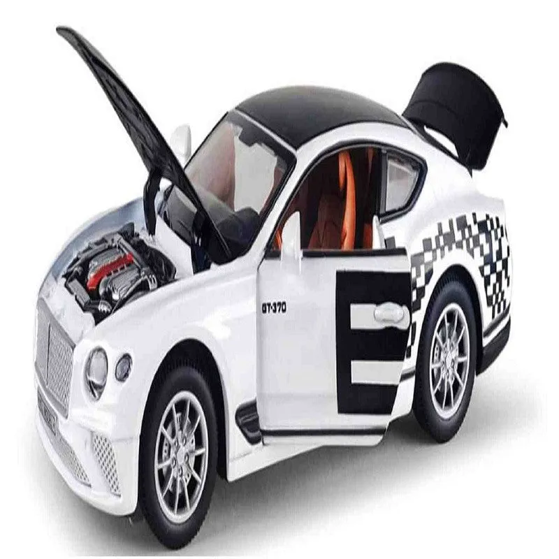 Resembling Bentley Diecast Car | 1:22 Scale Model | White